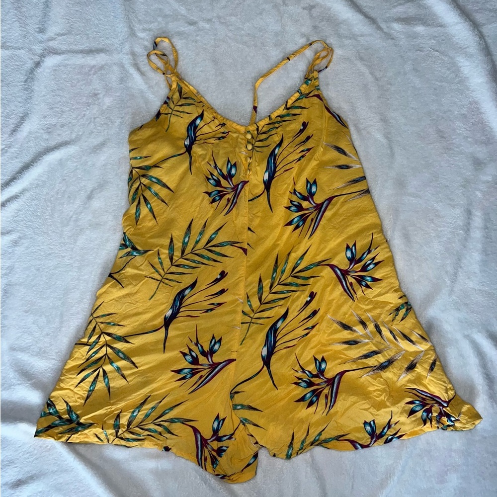 Roxy Yellow Tropical Print Chemise